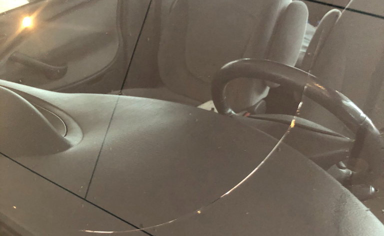 Cracked windshield after uncareful car wash
