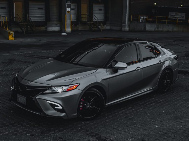 Gray Toyota Camry with widebody kit