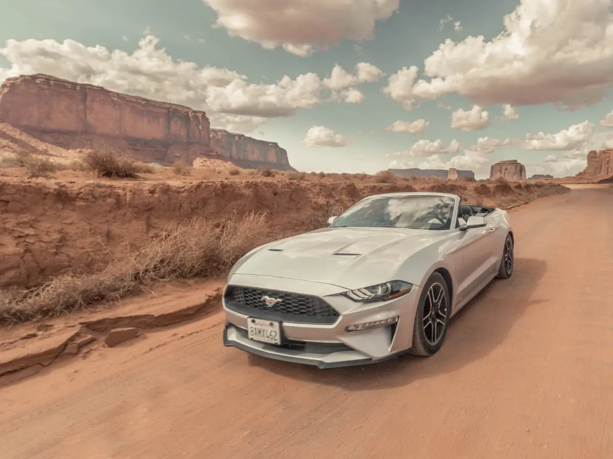 Ford Mustang in the desert